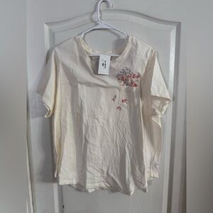 Gap Women’s Floral Pocket Tee NWT Sz XXL. F-8